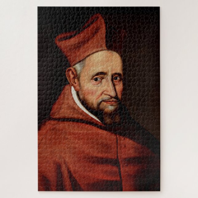 St. Robert Bellarmine Roman Library Art Jigsaw Puzzle (Vertical)