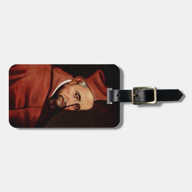St. Robert Bellarmine Roman Library Art Luggage Tag (Front Horizontal)