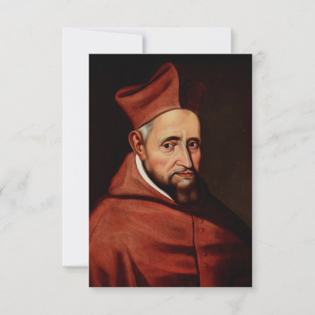 St. Robert Bellarmine Roman Library Art Thank You Card (Front)