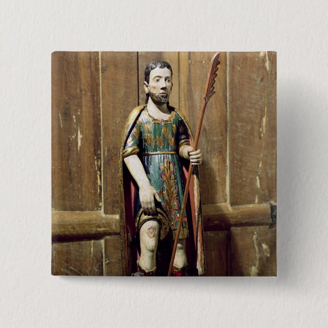 St. Rocco 15 Cm Square Badge (Front)