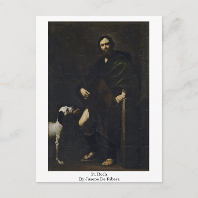 St. Roch By Jusepe De Ribera Postcard (Front)