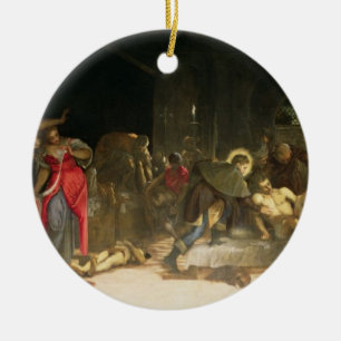 St. Roch Curing the Plague Ceramic Tree Decoration