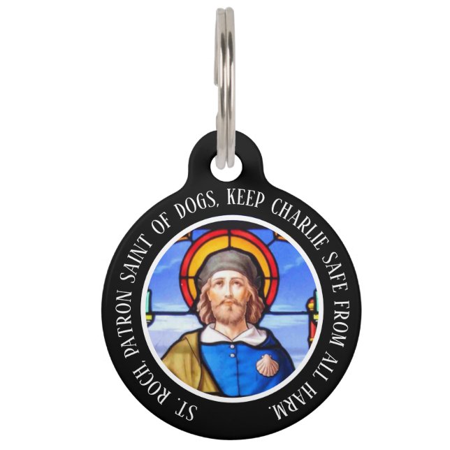 St. Roch Personalised Pet Tag (Front)