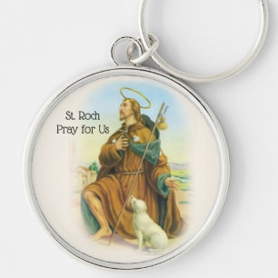 St. Roch Rocco Italian Patron Saint of Dogs Key Ring