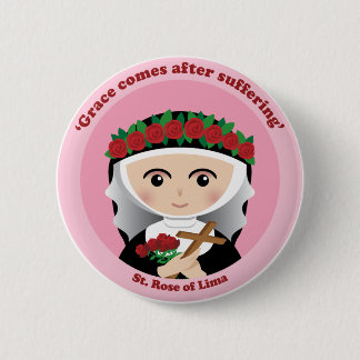 St. Rose of Lima 6 Cm Round Badge