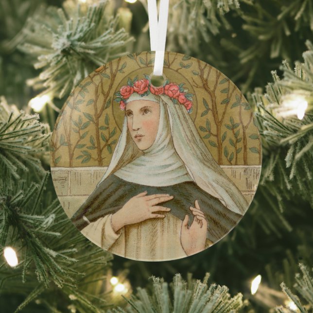 St. Rose of Lima (BK 020) Glass Tree Decoration (Insitu)