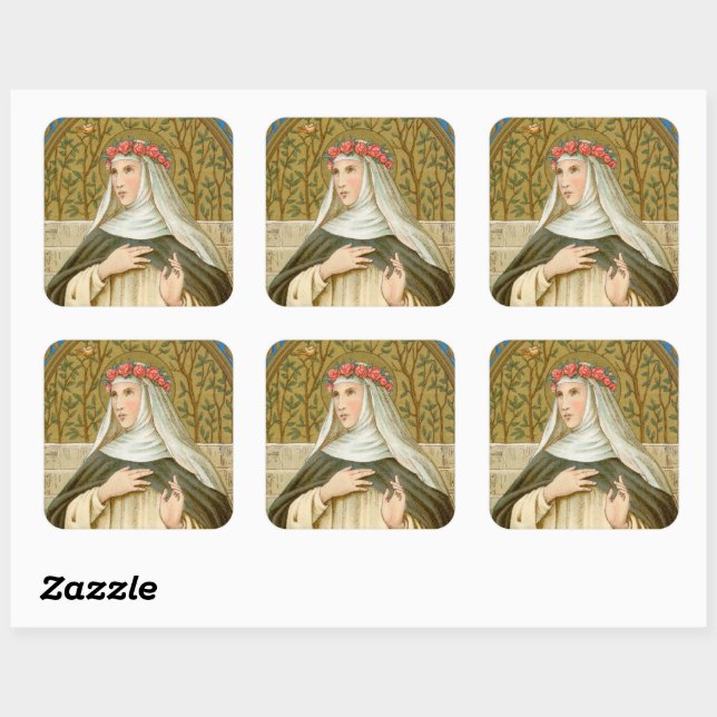 St. Rose of Lima (BK 020) Square Sticker (Sheet)