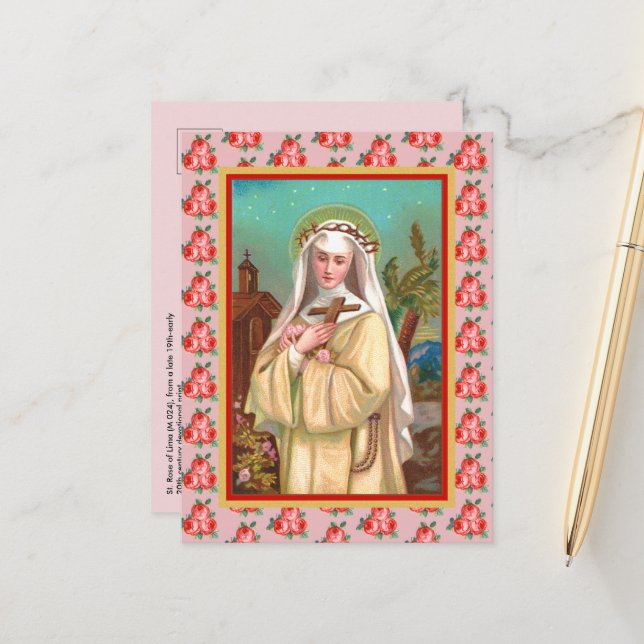 St. Rose of Lima by Night (M 024) Postcard (Front/Back In Situ)