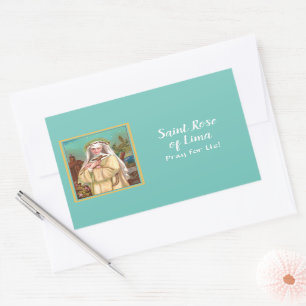 St. Rose of Lima by Night (M 024) Rectangular Sticker
