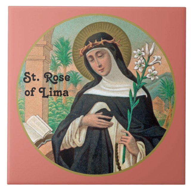 St. Rose of Lima (Detail; K 48) Tile (Front)