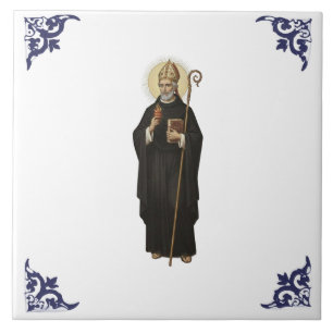 St Saint Augustine Religious Christian Tile