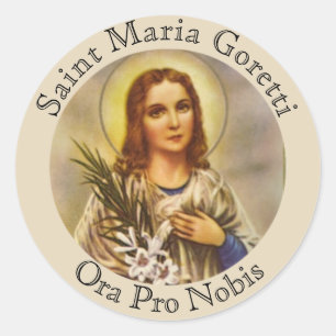 St. Saint Maria Goretti Virgin Martyr Classic Round Sticker