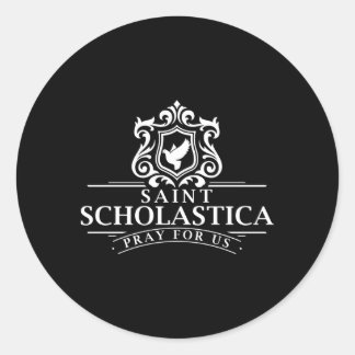 St Scholastica Benedict Catholic Saints Benedictin Classic Round Sticker