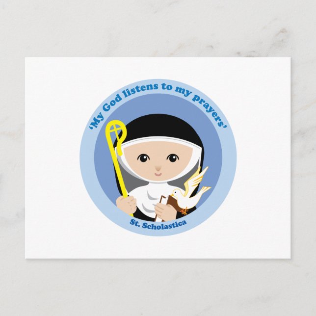 St. Scholastica Postcard (Front)