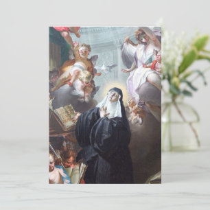St. Scholastica Religious Nun Catholic Prayer Card