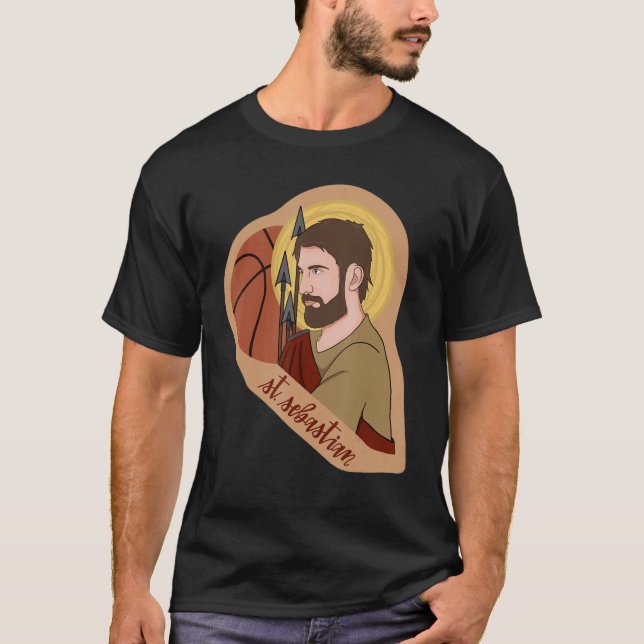 St Sebastian Archery Archer Catholic Patron Saint T-Shirt (Front)