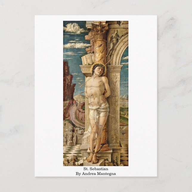 St. Sebastian By Andrea Mantegna Postcard (Front)