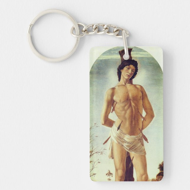St. Sebastian by Boticelli, 1474 Key Ring (Front)