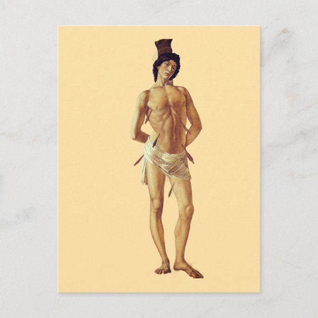St. Sebastian by Boticelli, recontextualized Postcard (Front)