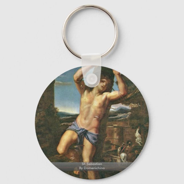 St. Sebastian By Domenichino Key Ring (Front)