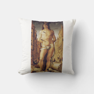St Sebastian by Liberale Da Verona Cushion