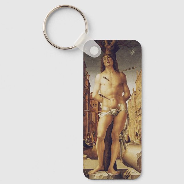 St Sebastian by Liberale Da Verona Key Ring (Front)