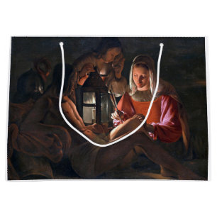 St. Sebastian Embraced by Irene, La Tour Large Gift Bag