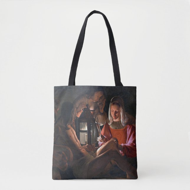 St. Sebastian Embraced by Irene, La Tour Tote Bag (Front)