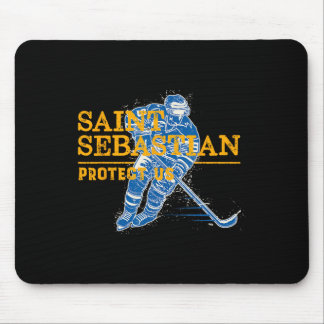 St Sebastian Hockey Patron Saint Of Sports Athlete Mouse Pad