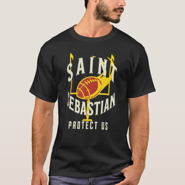 St Sebastian Patron Saint of Football Players Spor T-Shirt (Front)