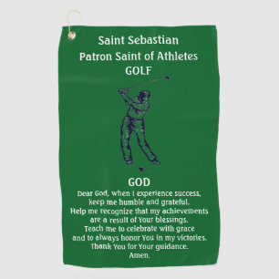 St. Sebastian Patron St of Athletes Golf Catholic Towel