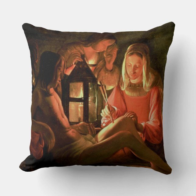 St. Sebastian tended by the Holy Woman (oil on can Cushion (Front)