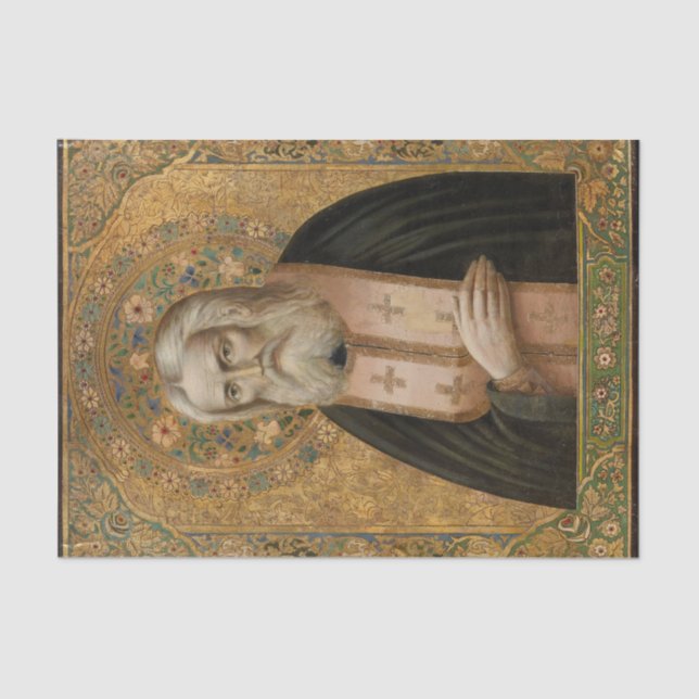 St. Seraphim of Sarov Orthodox Christian Icon Tissue Paper (Front)