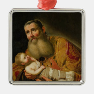St. Simeon Presenting the Infant Christ Metal Tree Decoration