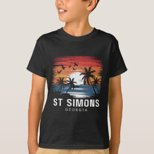 St Simons Beach Georgia Surfing Surfer T-Shirt