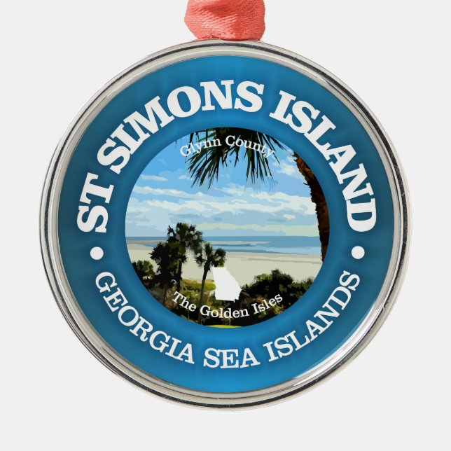 St Simons (C) Metal Tree Decoration (Front)