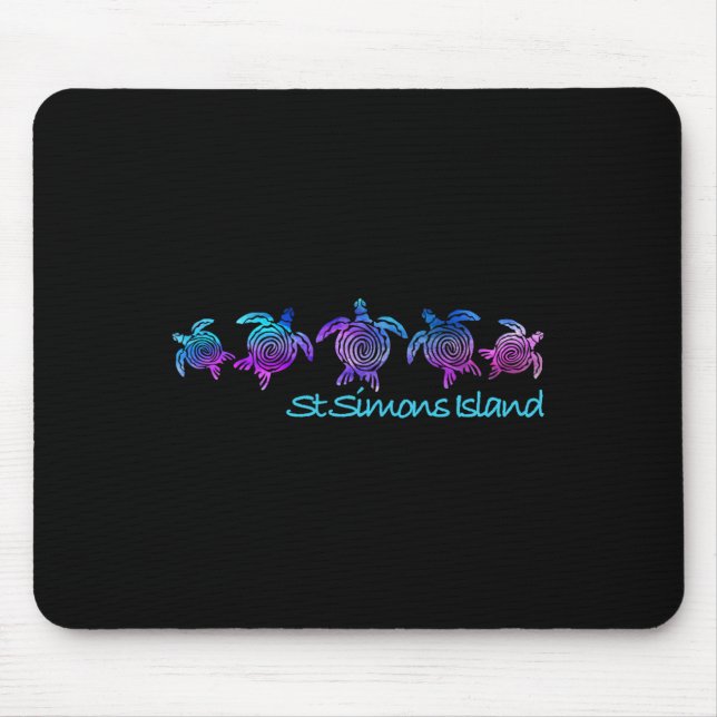 St. Simons Island Beach Design Tribal Turtle Gift  Mouse Pad (Front)