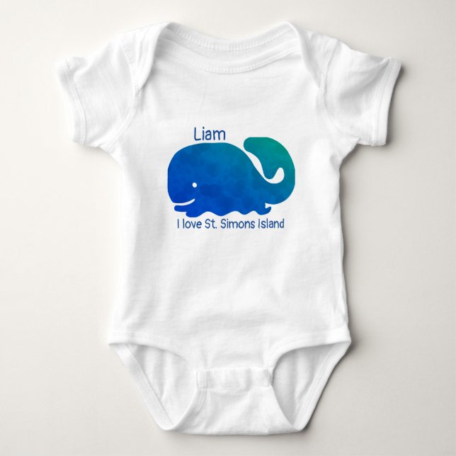 St. Simons Island GA baby bodysuit (Front)