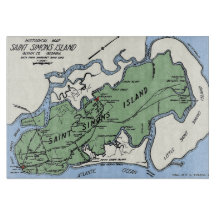 St Simons Island Map 