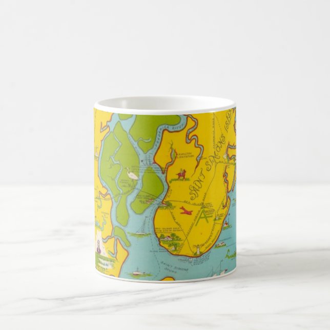 St Simons Island Map Mug (Center)