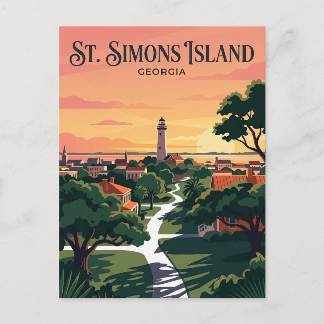St. Simons Island USA Postcard (Front)