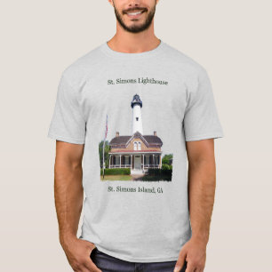 St. Simons Lighthouse shirt black lettering