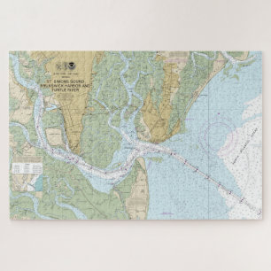 St Simons Sound Brunswick Harbour and Turtle River Jigsaw Puzzle