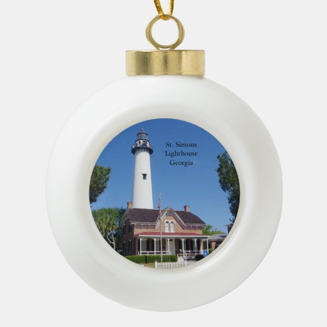 St. Smons Lighthouse ball ornament (Front)