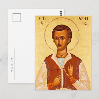 St. Stamatios of Volos Orthodox Christian Icon  Postcard