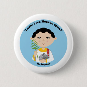 St. Stephen 6 Cm Round Badge