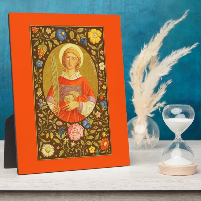 St. Stephen (PM 08) 8"x10" Plaque 1 With Easel (Side)