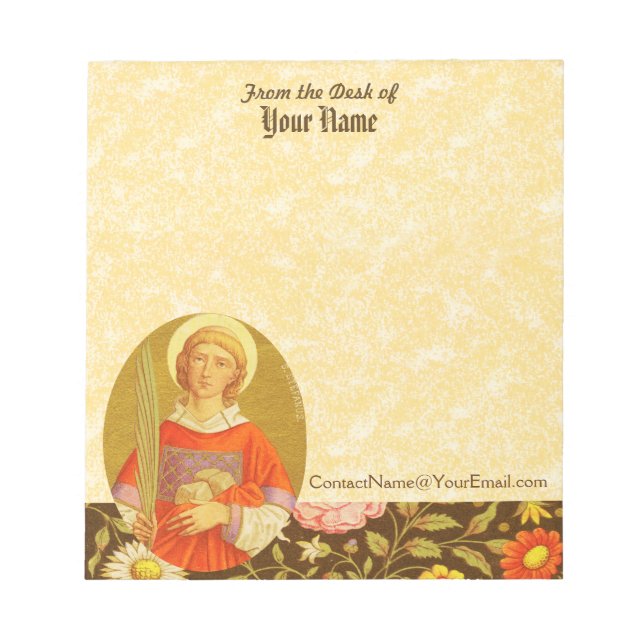 St. Stephen the ProtoMartyr (PM 08) 5.5"x6" Notepad (Front)