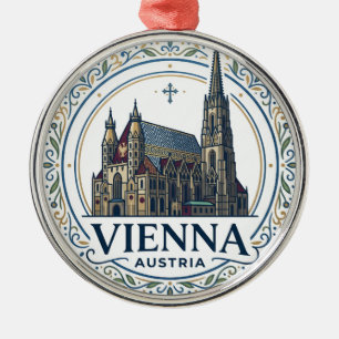St. Stephen's Cathedral Austria Metal Tree Decoration