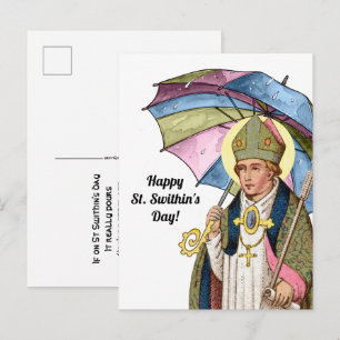St. Swithin with Umbrella Postcard